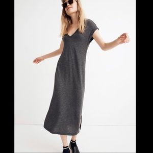Madewell Horizon Midi Dress - Heather Black - XL